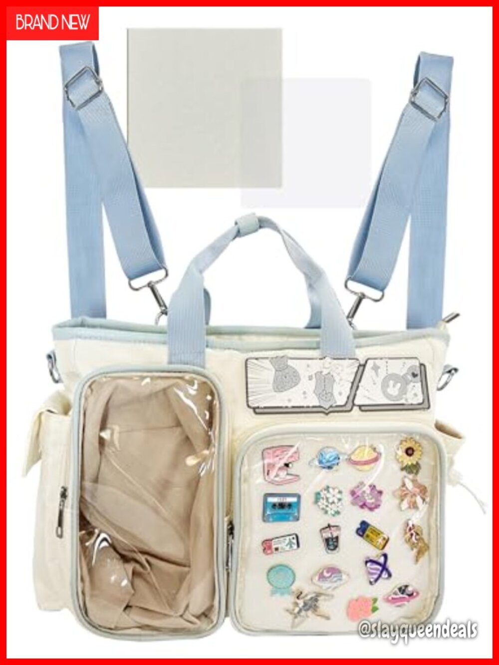 Ita Backpack Crossbody with Clear Display Window - Versatile Anime Purse